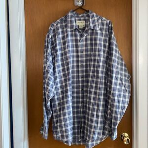 Eddie bauer mens dress shirt button down XLT